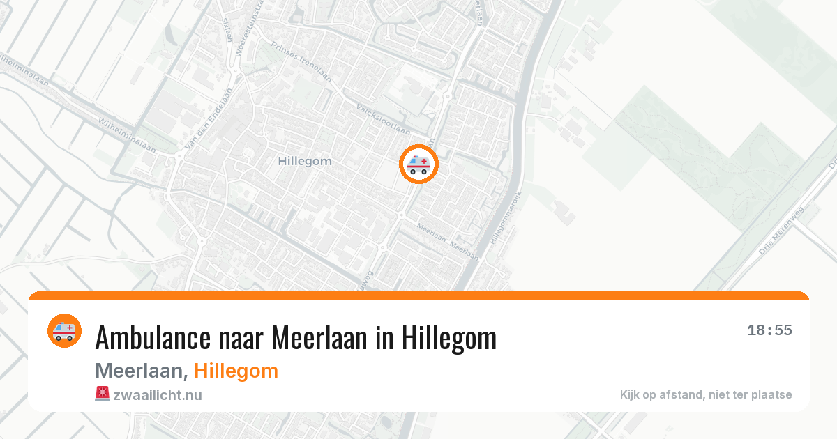 Ambulance naar Meerlaan in Hillegom — 16 feb 2026