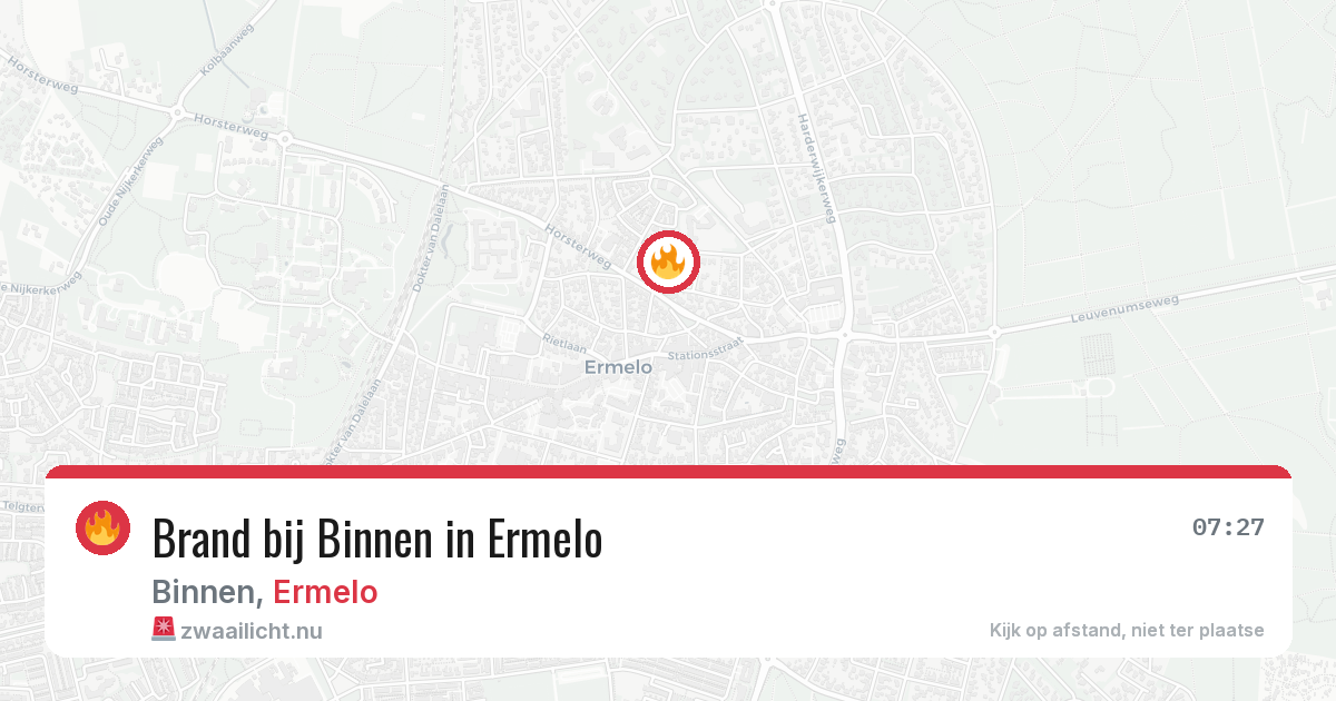 Brand bij Binnen in Ermelo — 29 mei 2026