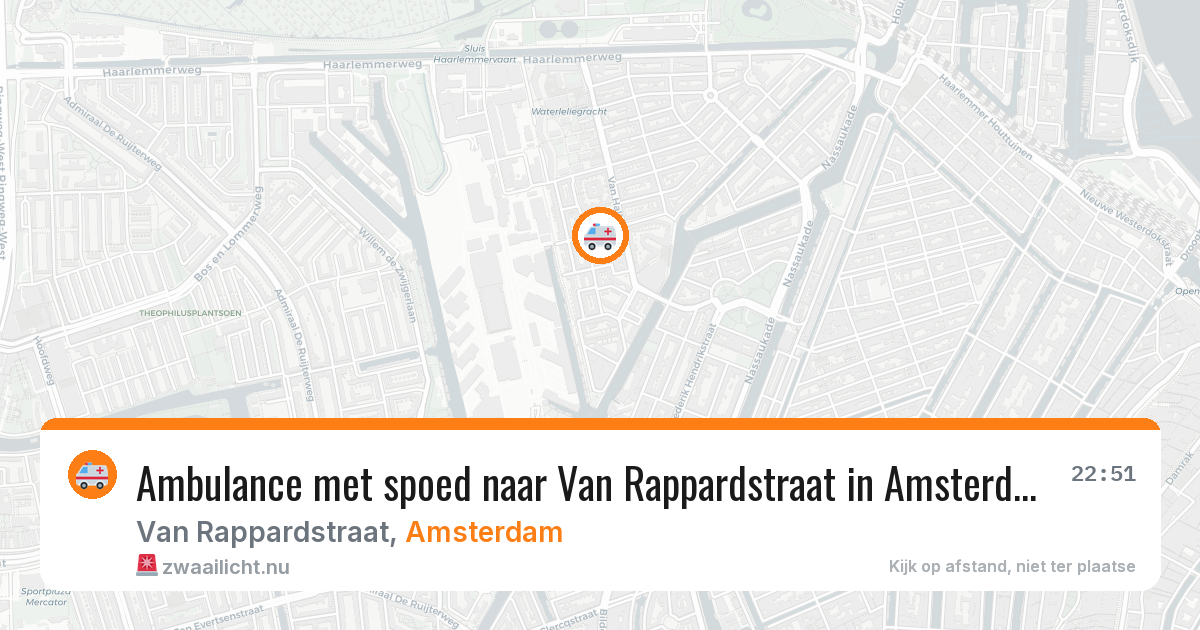 Ambulance met spoed naar Van Rappardstraat in Amsterdam — 26 jul 2026
