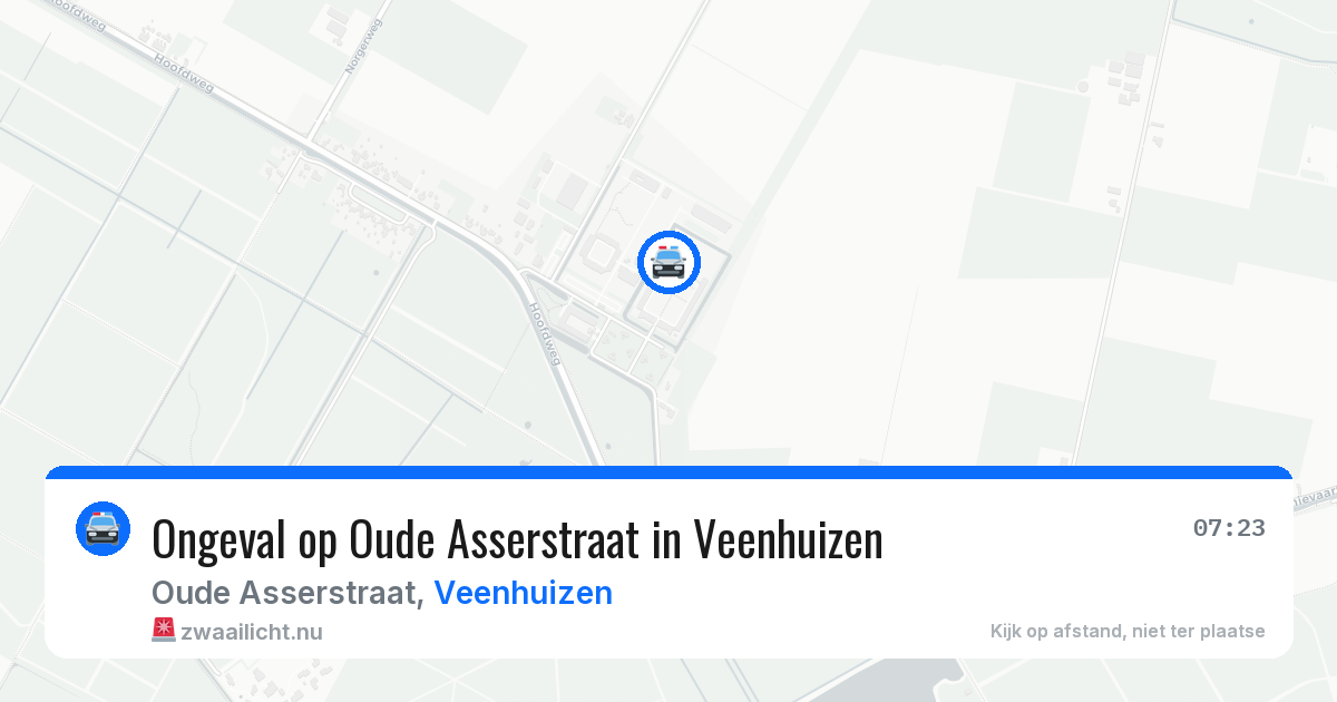Ongeval op Oude Asserstraat in Veenhuizen — 29 apr 2026