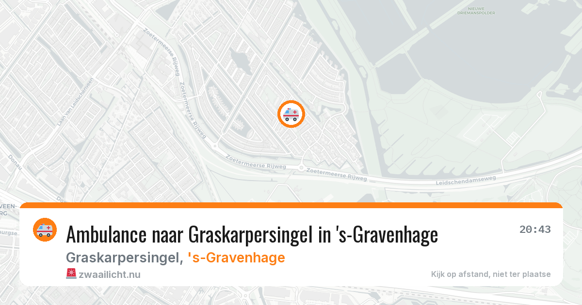 Ambulance naar Graskarpersingel in 's-Gravenhage — 18 jul 2026