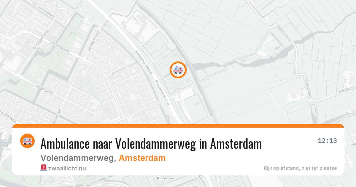 Ambulance naar Volendammerweg in Amsterdam — 11 jul 2026