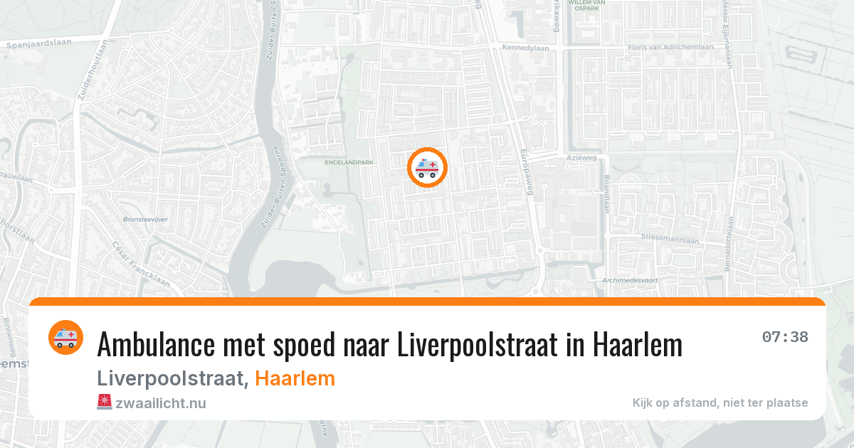 Ambulance met spoed naar Liverpoolstraat in Haarlem — 24 jul 2026