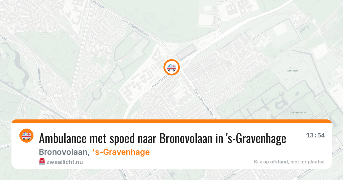 Ambulance met spoed naar Bronovolaan in 's-Gravenhage — 20 apr 2026