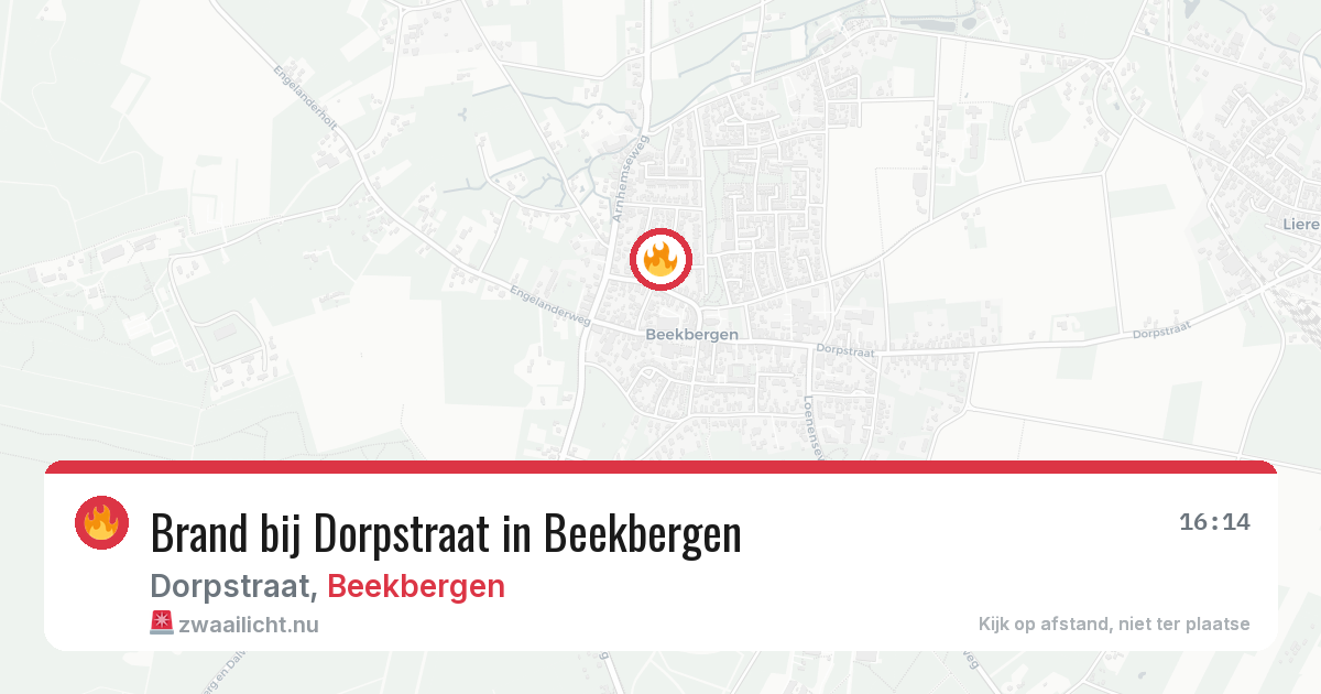 Brand bij Dorpstraat in Beekbergen — 25 apr 2026