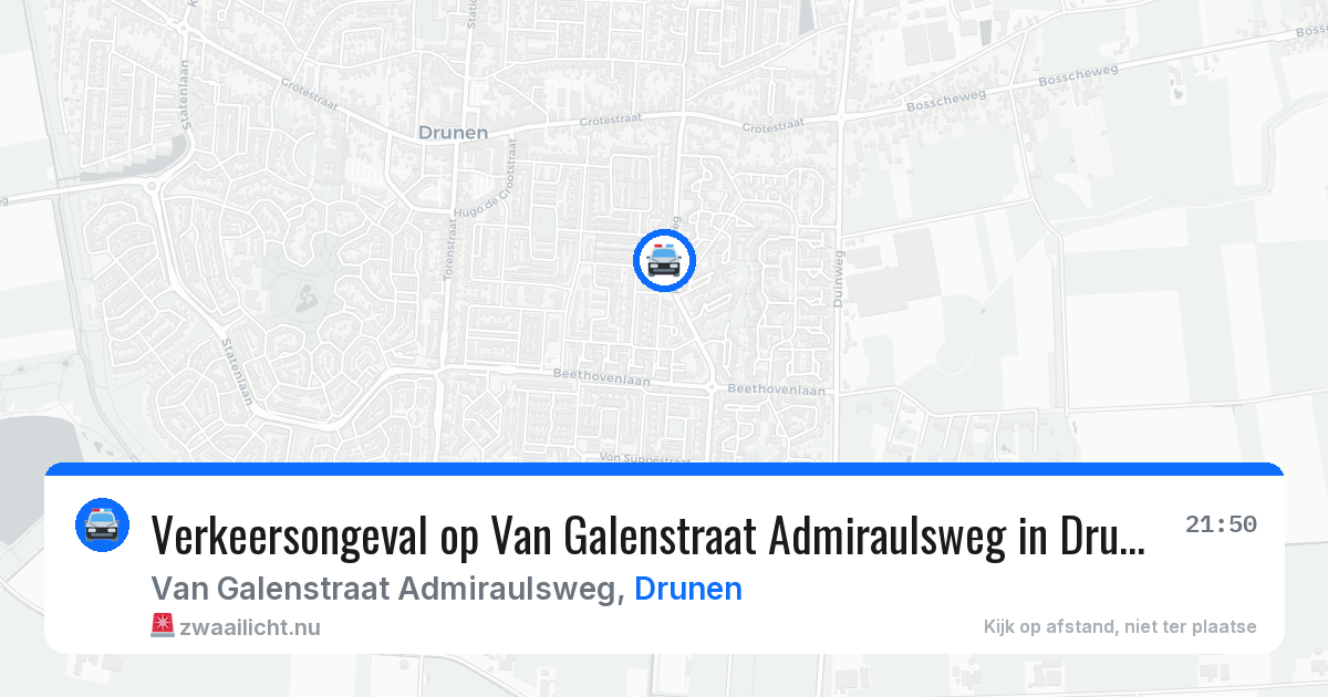Verkeersongeval op Van Galenstraat Admiraulsweg in Drunen — 17 apr 2026