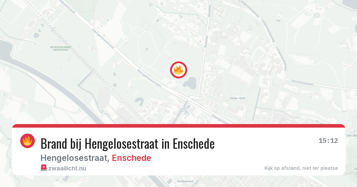 Brand bij Hengelosestraat in Enschede — 28 mrt 2026