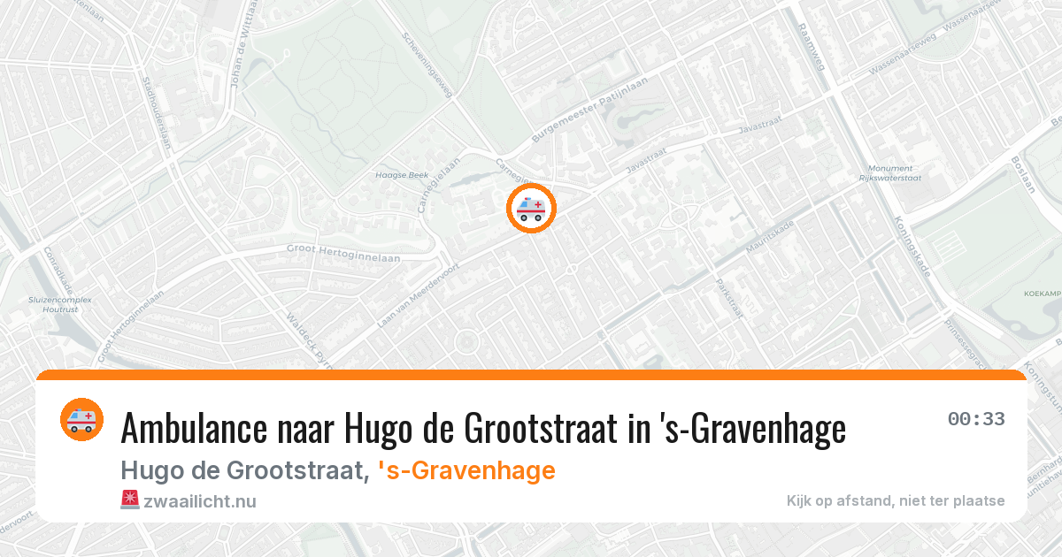 Ambulance naar Hugo de Grootstraat in 's-Gravenhage — 13 jul 2026