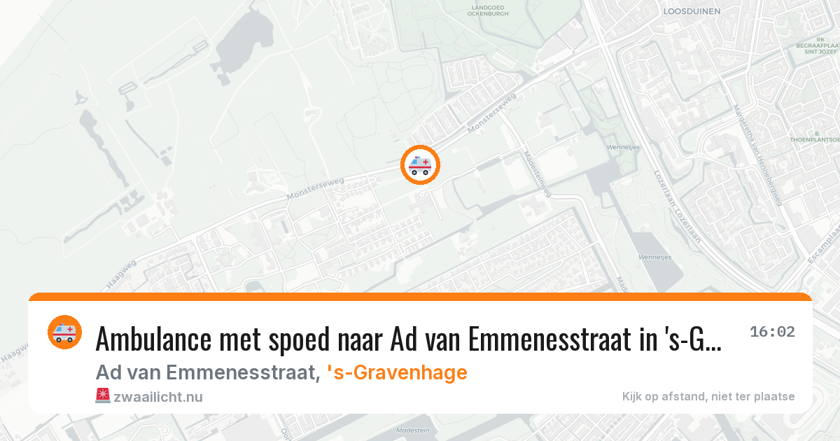 Ambulance met spoed naar Ad van Emmenesstraat in 's-Gravenhage — 28 feb 2026