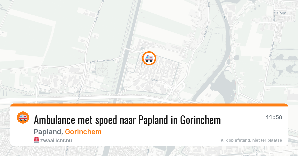 Ambulance met spoed naar Papland in Gorinchem — 24 jul 2026