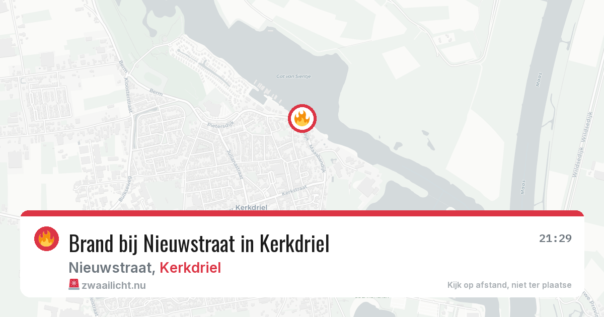 Brand bij Nieuwstraat in Kerkdriel — 24 mei 2026