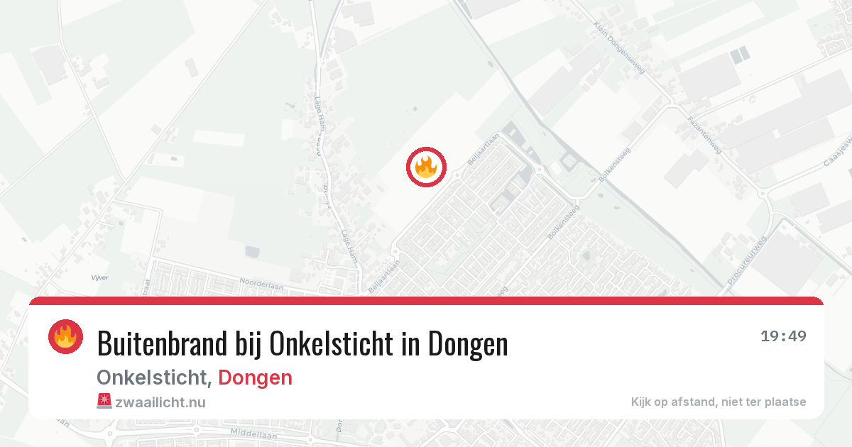 Buitenbrand bij Onkelsticht in Dongen — 17 jul 2026