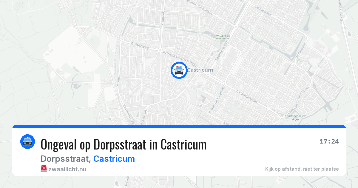 Ongeval op Dorpsstraat in Castricum — 24 jul 2026
