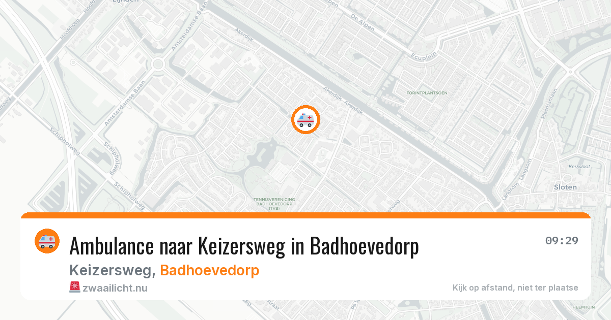 Ambulance naar Keizersweg in Badhoevedorp — 17 jul 2026