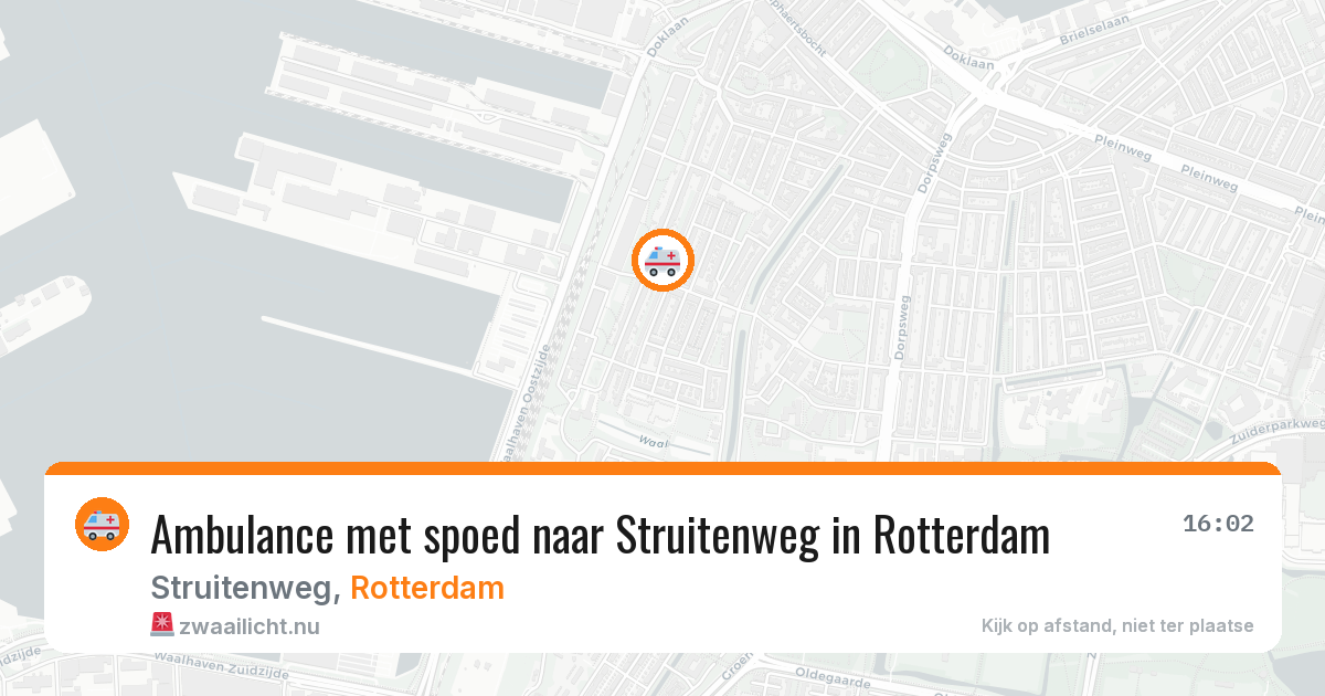 Ambulance met spoed naar Struitenweg in Rotterdam — 23 mrt 2026