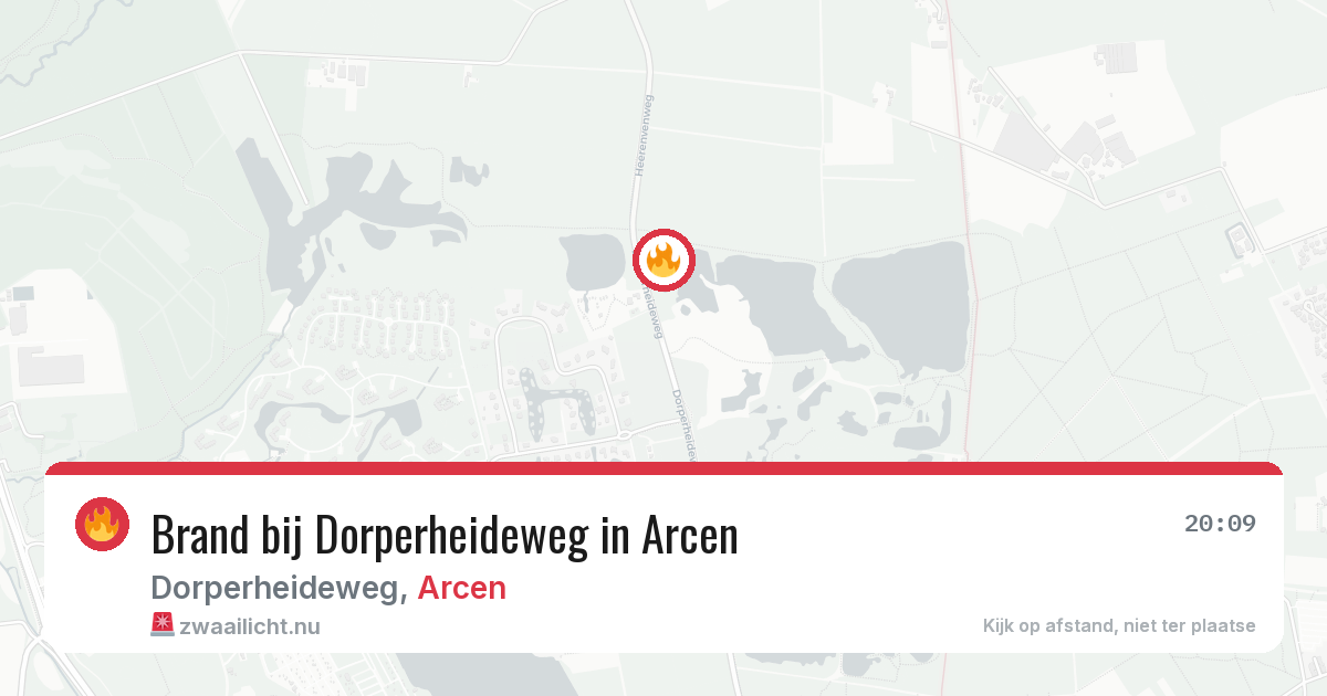Brand bij Dorperheideweg in Arcen — 20 jul 2026