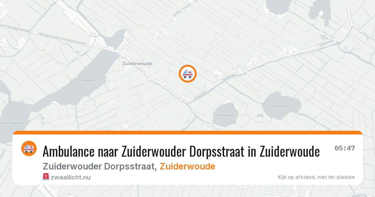 Ambulance naar Zuiderwouder Dorpsstraat in Zuiderwoude — 10 apr 2026