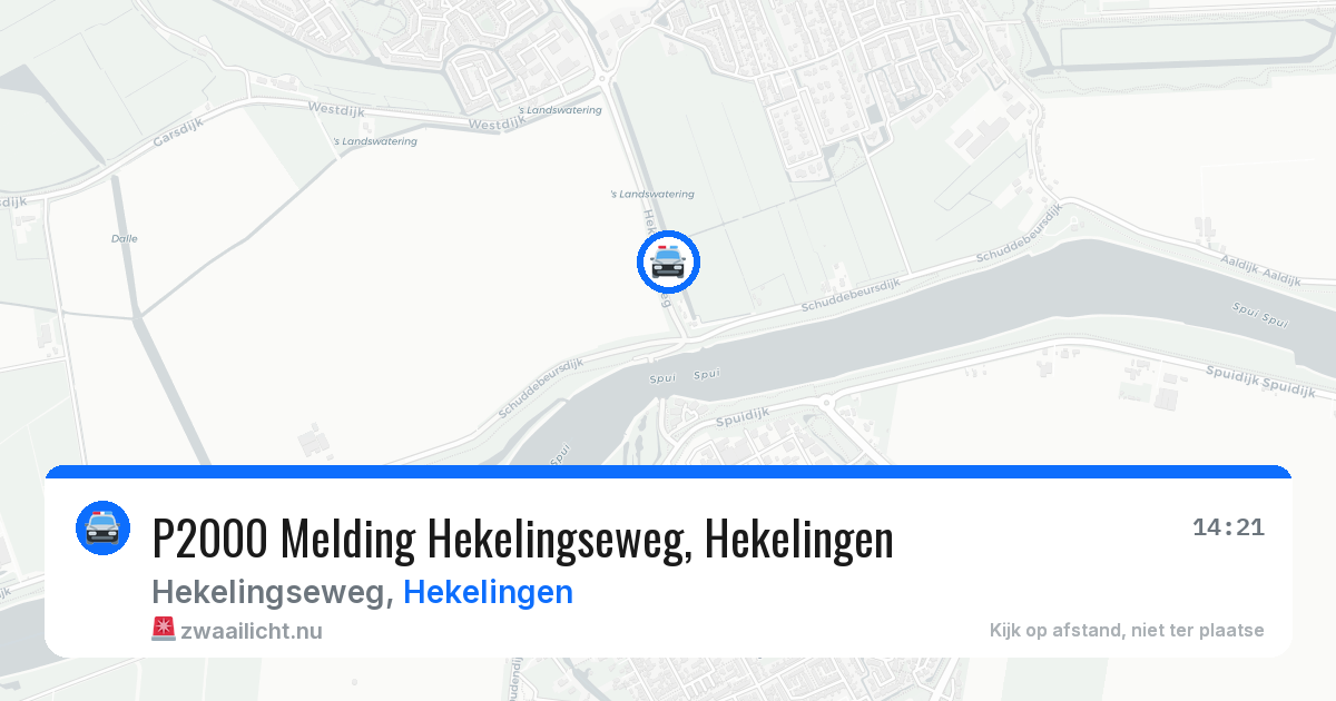 P2000 Melding Hekelingseweg, Hekelingen — 1 jun 2026