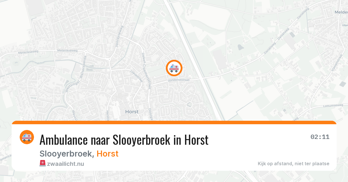 Ambulance naar Slooyerbroek in Horst — 11 jul 2026