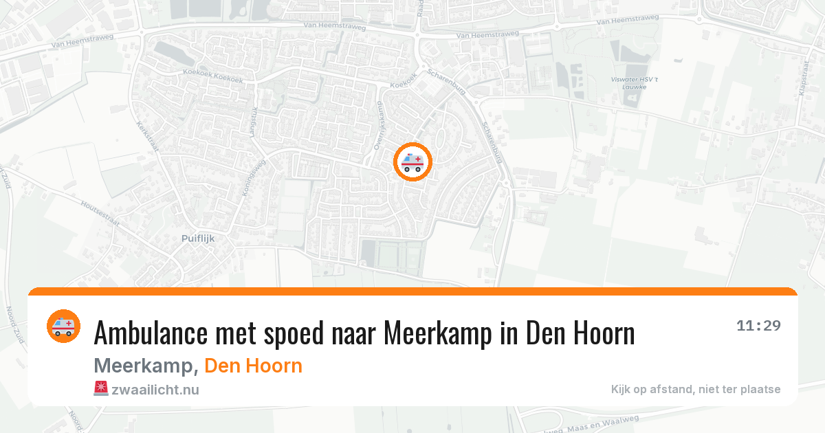 Ambulance met spoed naar Meerkamp in Den Hoorn — 22 jan 2026