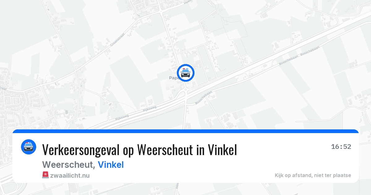 Verkeersongeval op Weerscheut in Vinkel — 24 mei 2026
