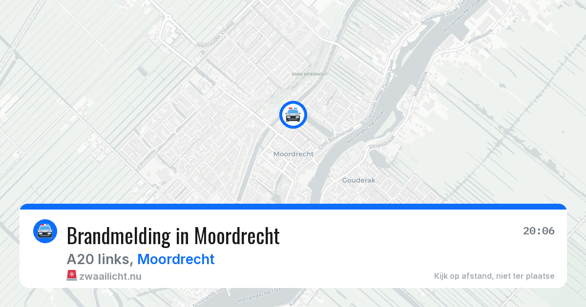 Brandmelding in Moordrecht — 20 apr 2026