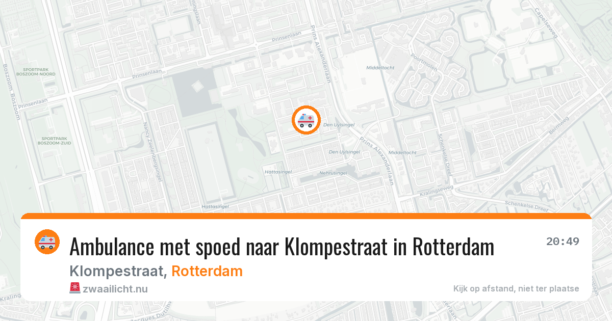 Ambulance met spoed naar Klompestraat in Rotterdam — 13 jul 2026