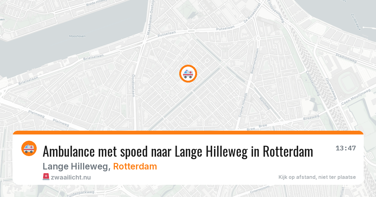 Ambulance met spoed naar Lange Hilleweg in Rotterdam — 4 apr 2026