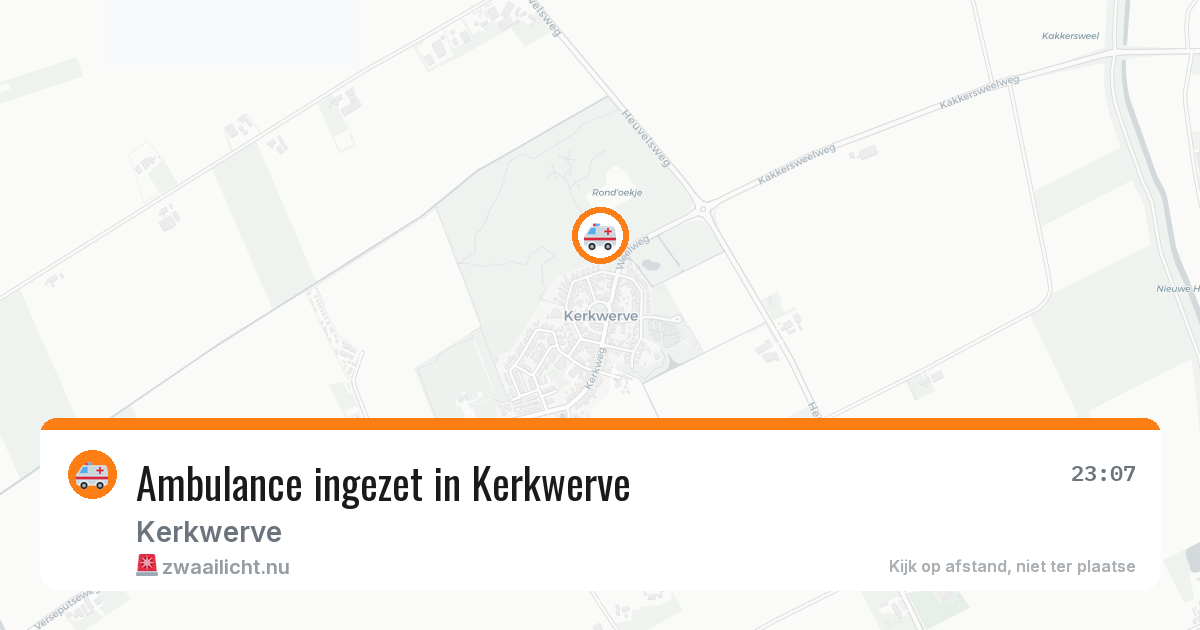 Ambulance ingezet in Kerkwerve — 25 mei 2026