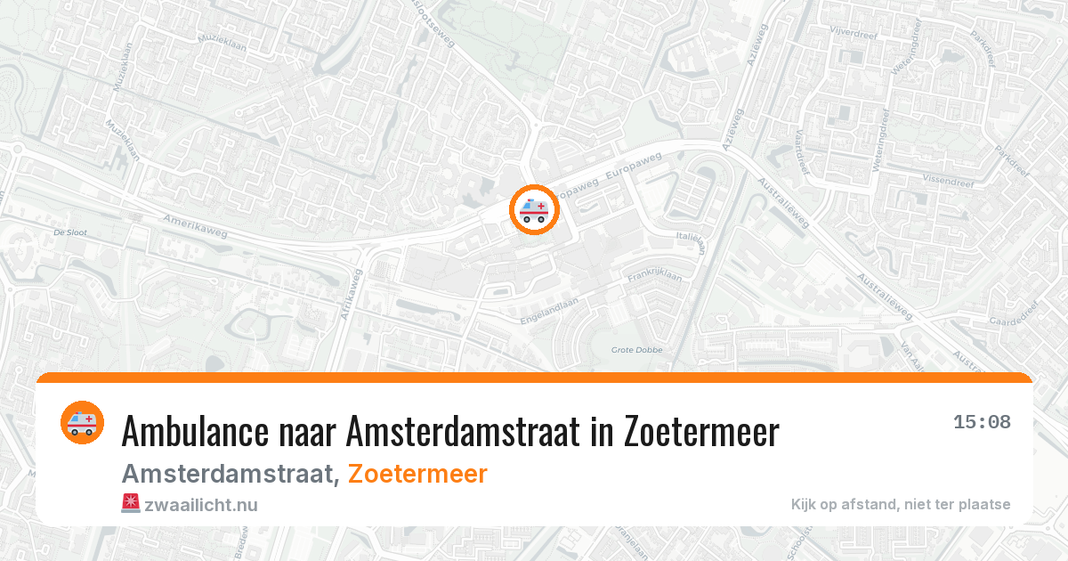 Ambulance naar Amsterdamstraat in Zoetermeer — 1 jun 2026