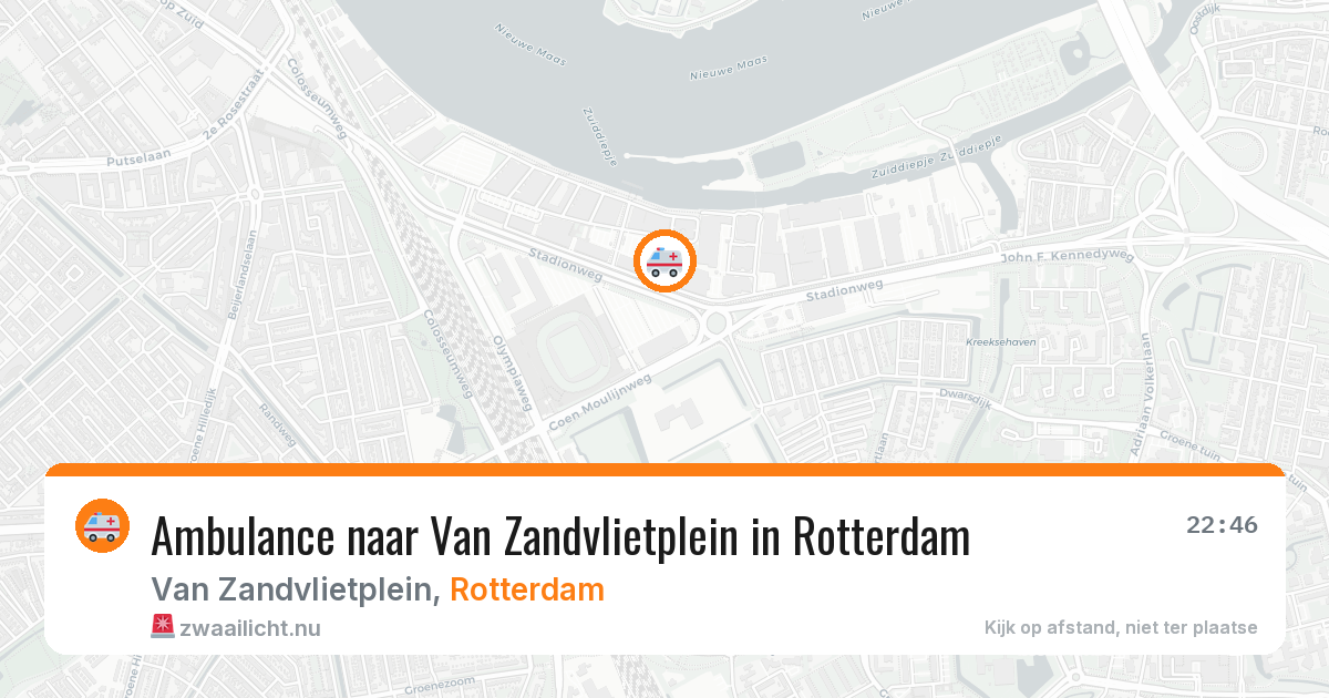 Ambulance naar Van Zandvlietplein in Rotterdam — 3 jun 2026