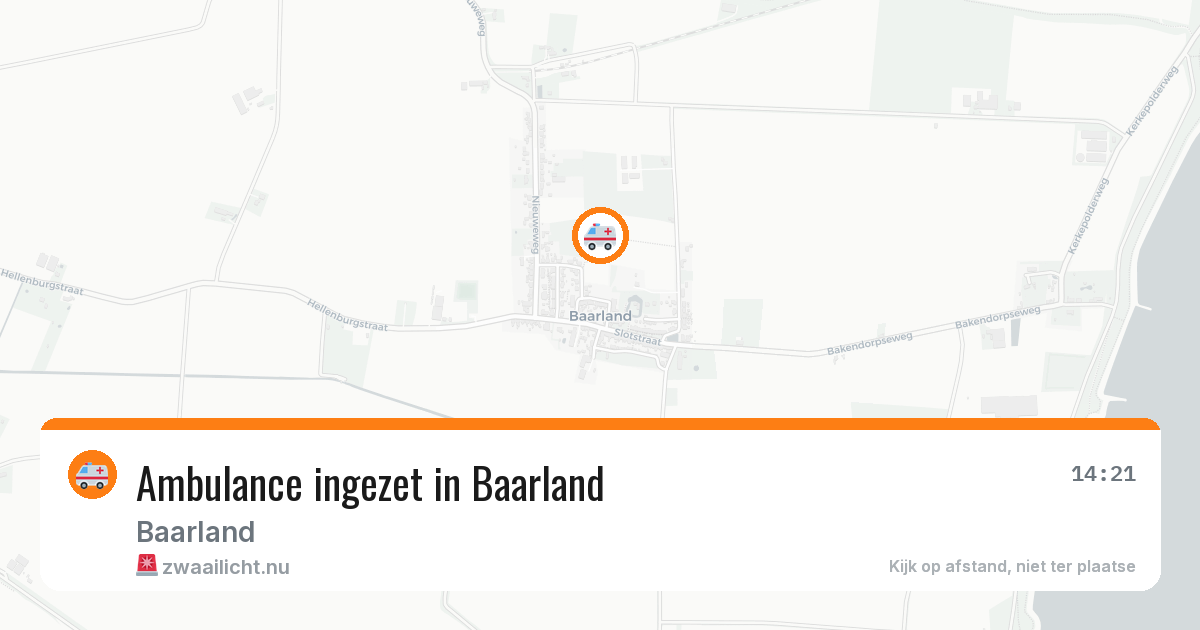 Ambulance ingezet in Baarland — 11 jul 2026