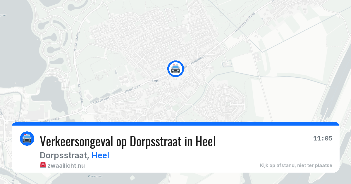 Verkeersongeval op Dorpsstraat in Heel — 18 apr 2026