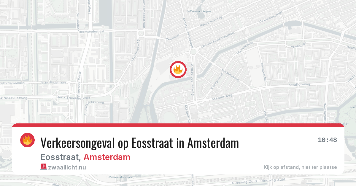 Verkeersongeval op Eosstraat in Amsterdam — 19 mrt 2026