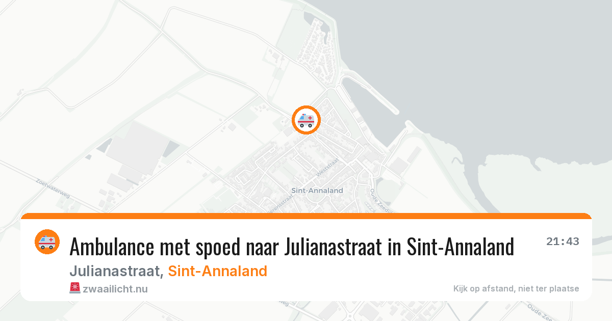 Ambulance met spoed naar Julianastraat in Sint-Annaland — 26 mei 2026