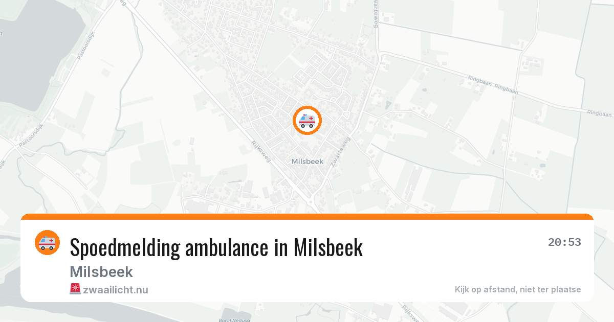 Spoedmelding ambulance in Milsbeek — 7 jul 2026