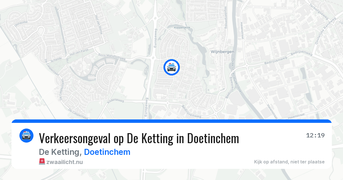 Verkeersongeval op De Ketting in Doetinchem — 20 mei 2026