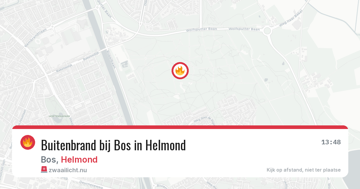 Buitenbrand bij Bos in Helmond — 10 jul 2026