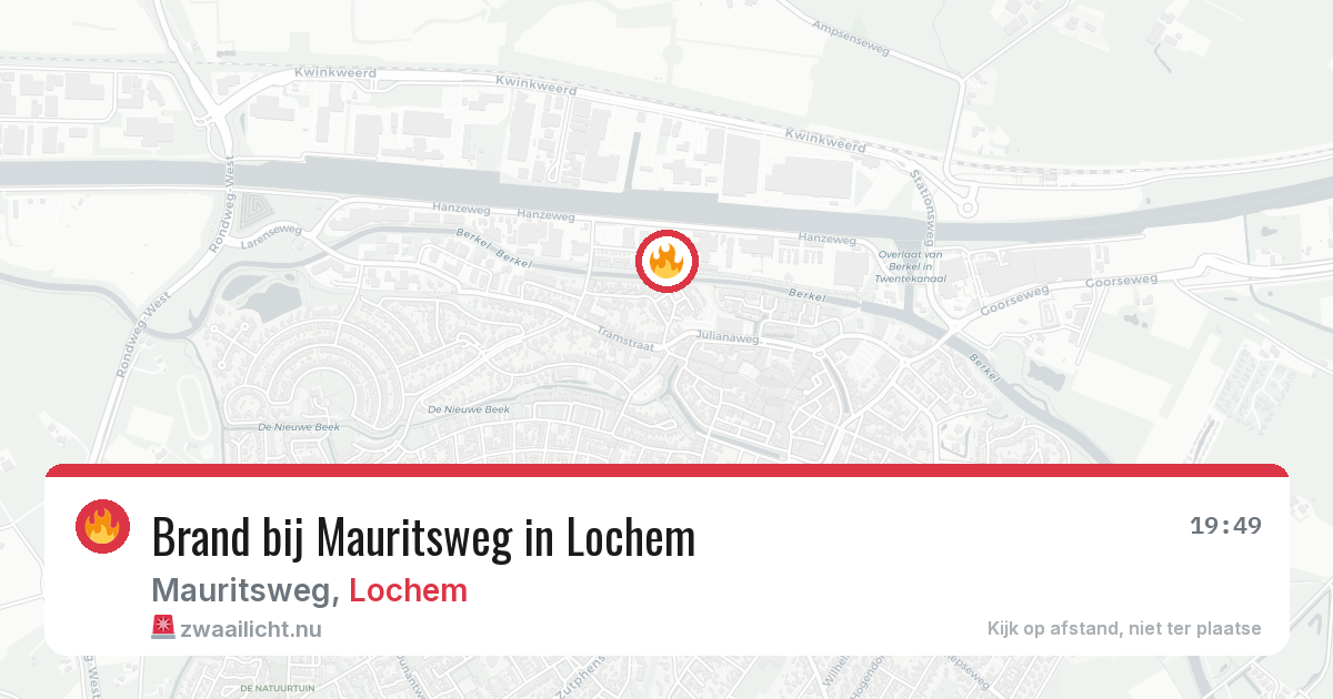 Brand bij Mauritsweg in Lochem — 14 mrt 2026