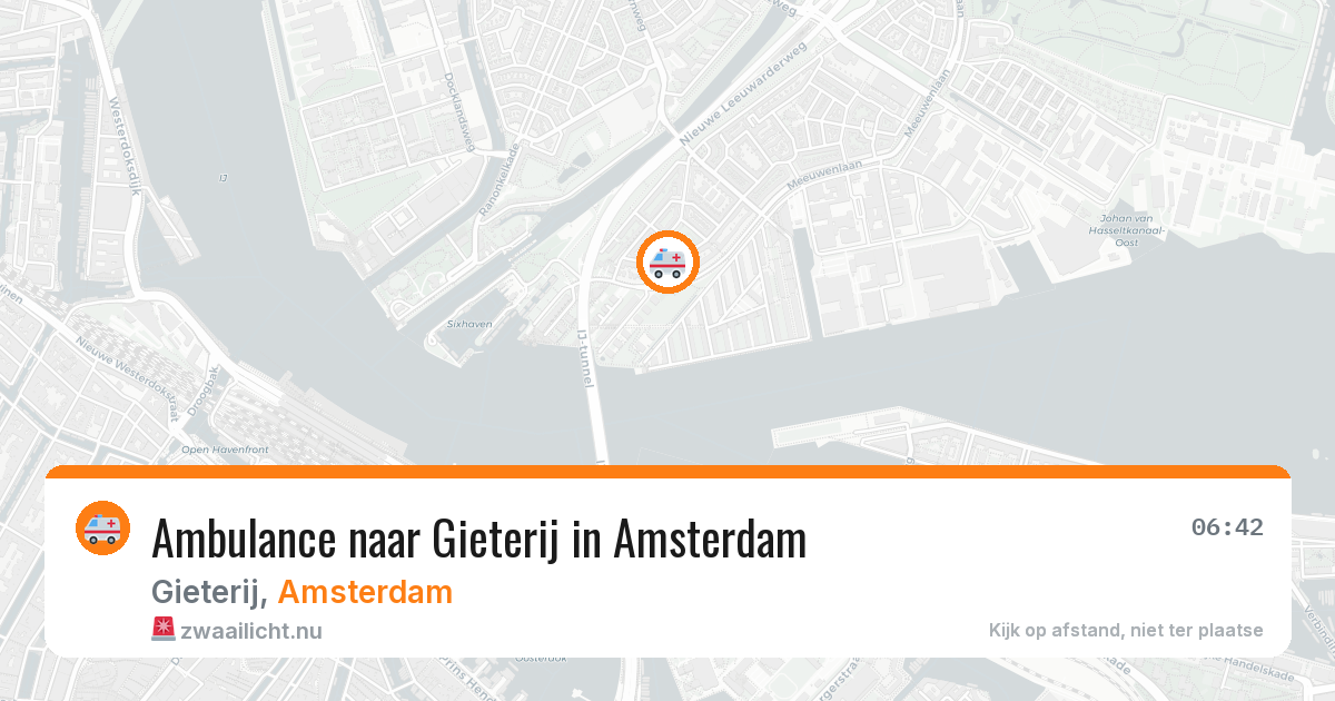 Ambulance naar Gieterij in Amsterdam — 29 mei 2026