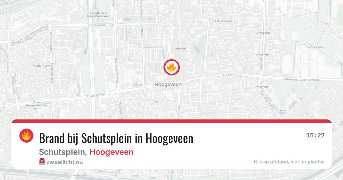 Brand bij Schutsplein in Hoogeveen — 30 mei 2026