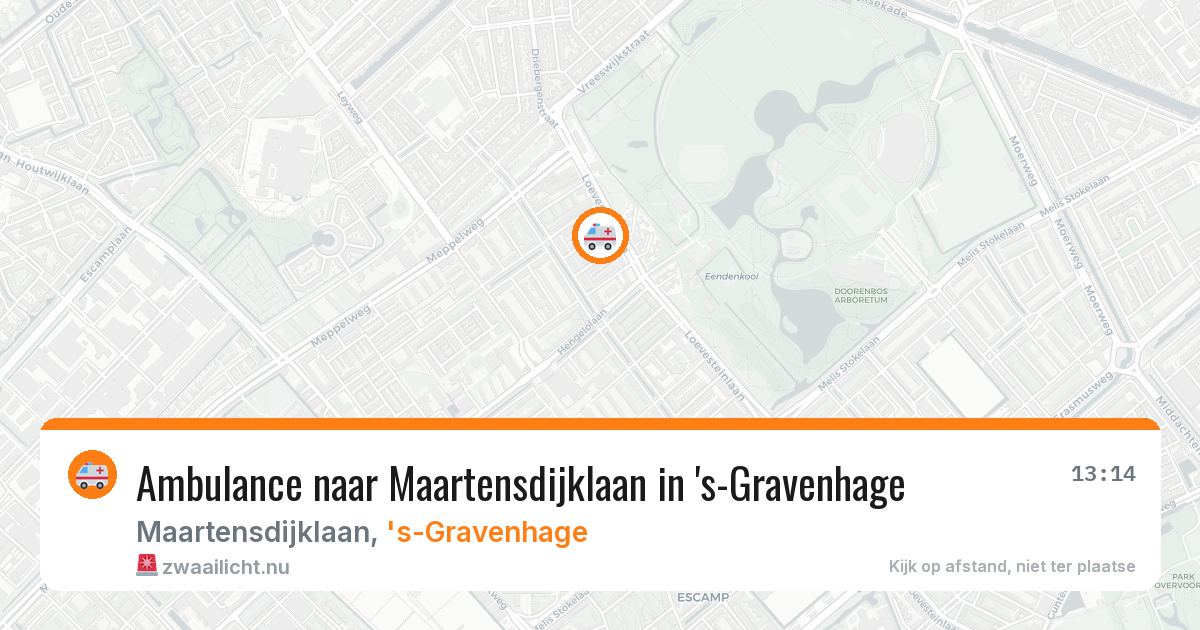 Ambulance naar Maartensdijklaan in 's-Gravenhage — 10 jul 2026