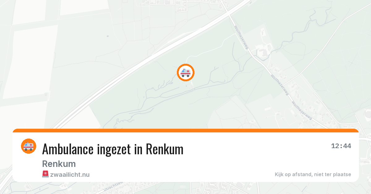 Ambulance ingezet in Renkum — 10 jul 2026