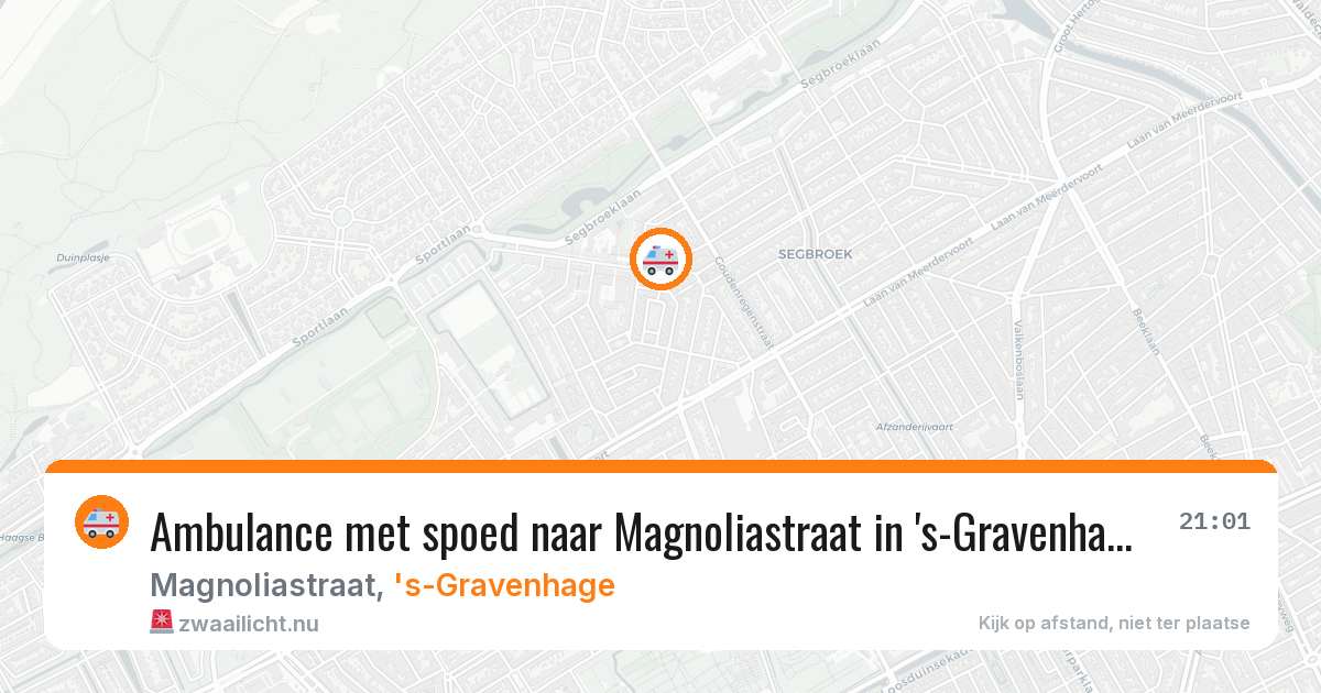 Ambulance met spoed naar Magnoliastraat in 's-Gravenhage — 9 jun 2026
