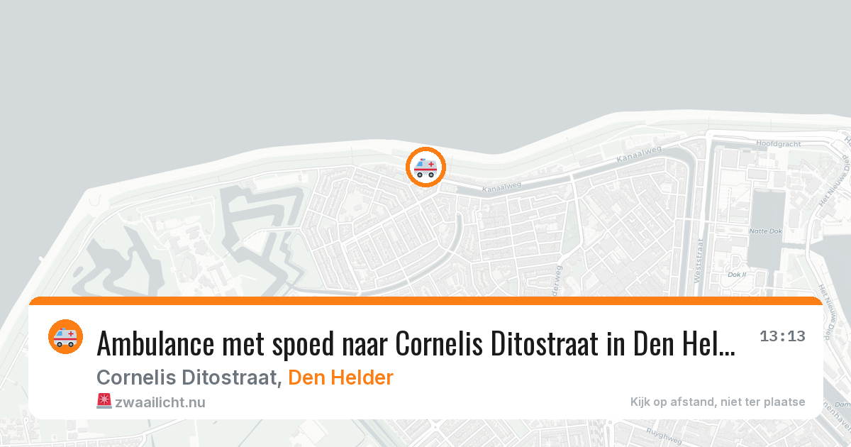 Ambulance met spoed naar Cornelis Ditostraat in Den Helder — 18 jan 2026