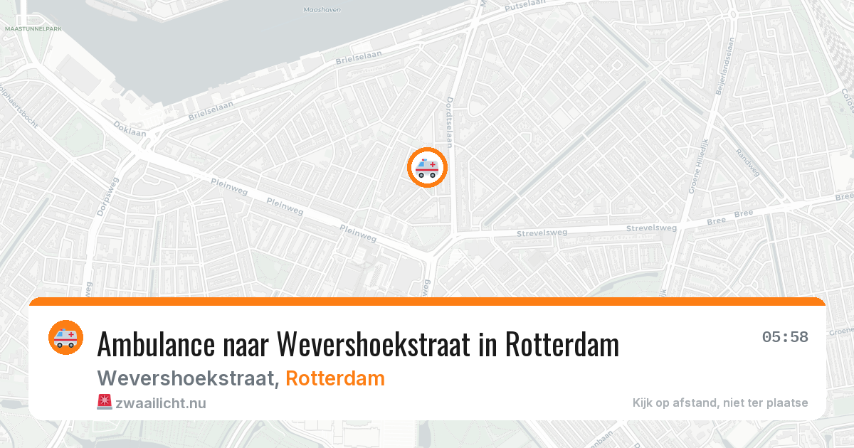 Ambulance naar Wevershoekstraat in Rotterdam — 3 jun 2026