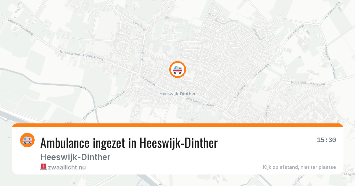 Ambulance ingezet in Heeswijk-Dinther — 18 jul 2026