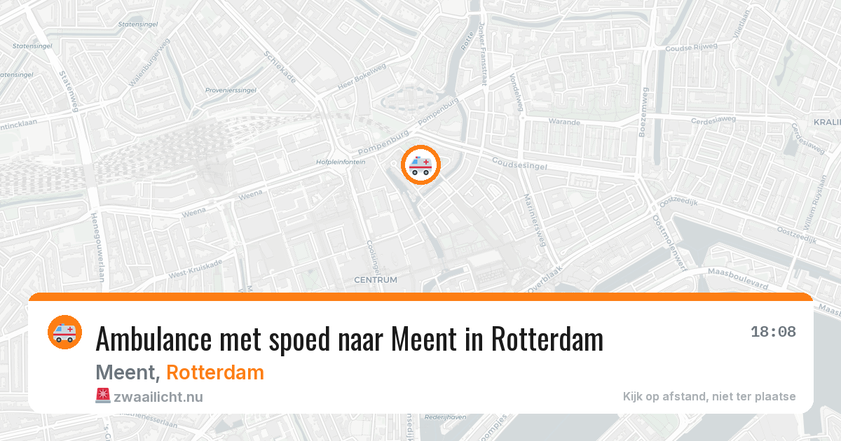 Ambulance met spoed naar Meent in Rotterdam — 3 mrt 2026