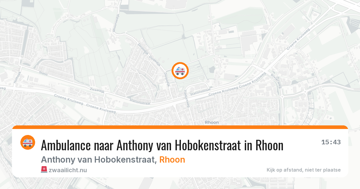 Ambulance naar Anthony van Hobokenstraat in Rhoon — 17 jul 2026
