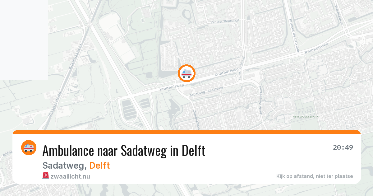 Ambulance naar Sadatweg in Delft — 10 jul 2026
